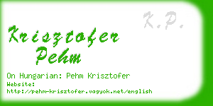 krisztofer pehm business card